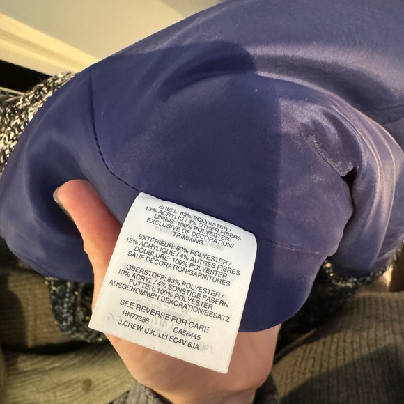 J Crew Black Boucle Sequin Jacket - Picture 3 of 7